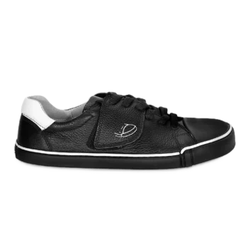 Skórzane trampki treeps low typu barefoot black white 1