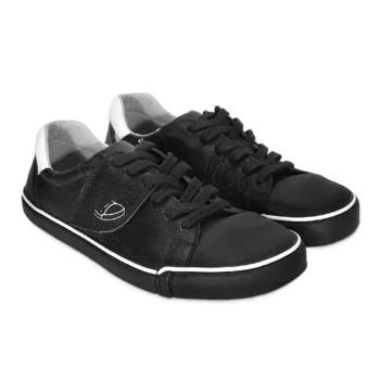Skórzane trampki treeps low typu barefoot black white 3