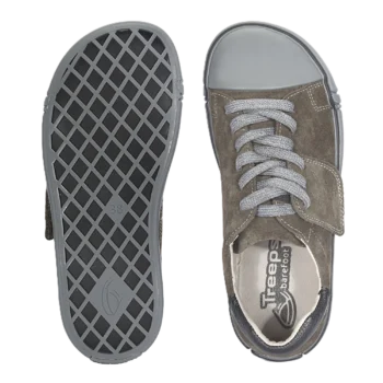 Skórzane trampki treeps low typu barefoot gray khaki 4