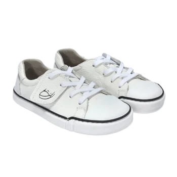 Białe skórzane trampki treeps low typu barefoot 3