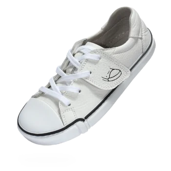 Białe skórzane trampki treeps low typu barefoot 4