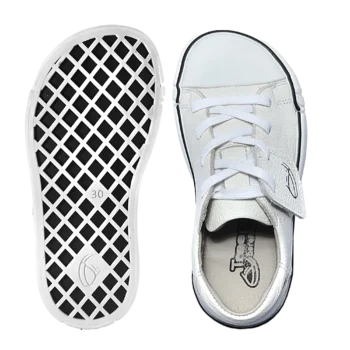 Białe skórzane trampki treeps low typu barefoot 5