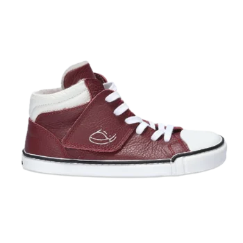 Skórzane trampki barefoot treeps high red 1