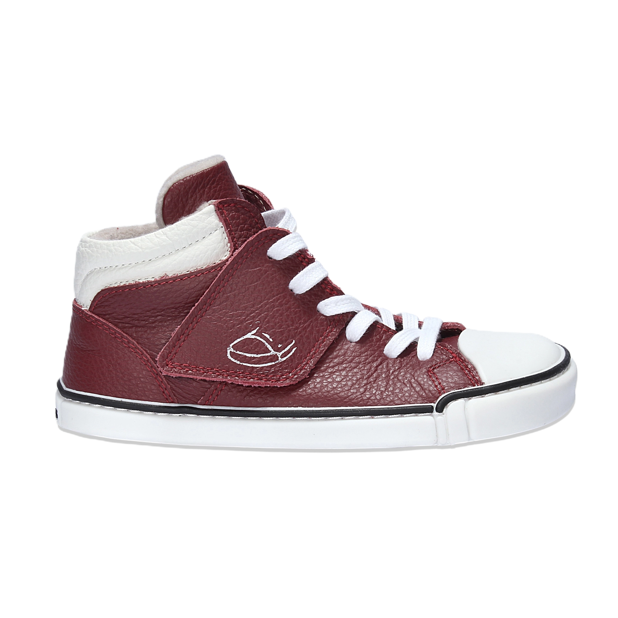 Skórzane trampki barefoot treeps high red 1