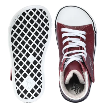 Skórzane trampki barefoot treeps high red 5