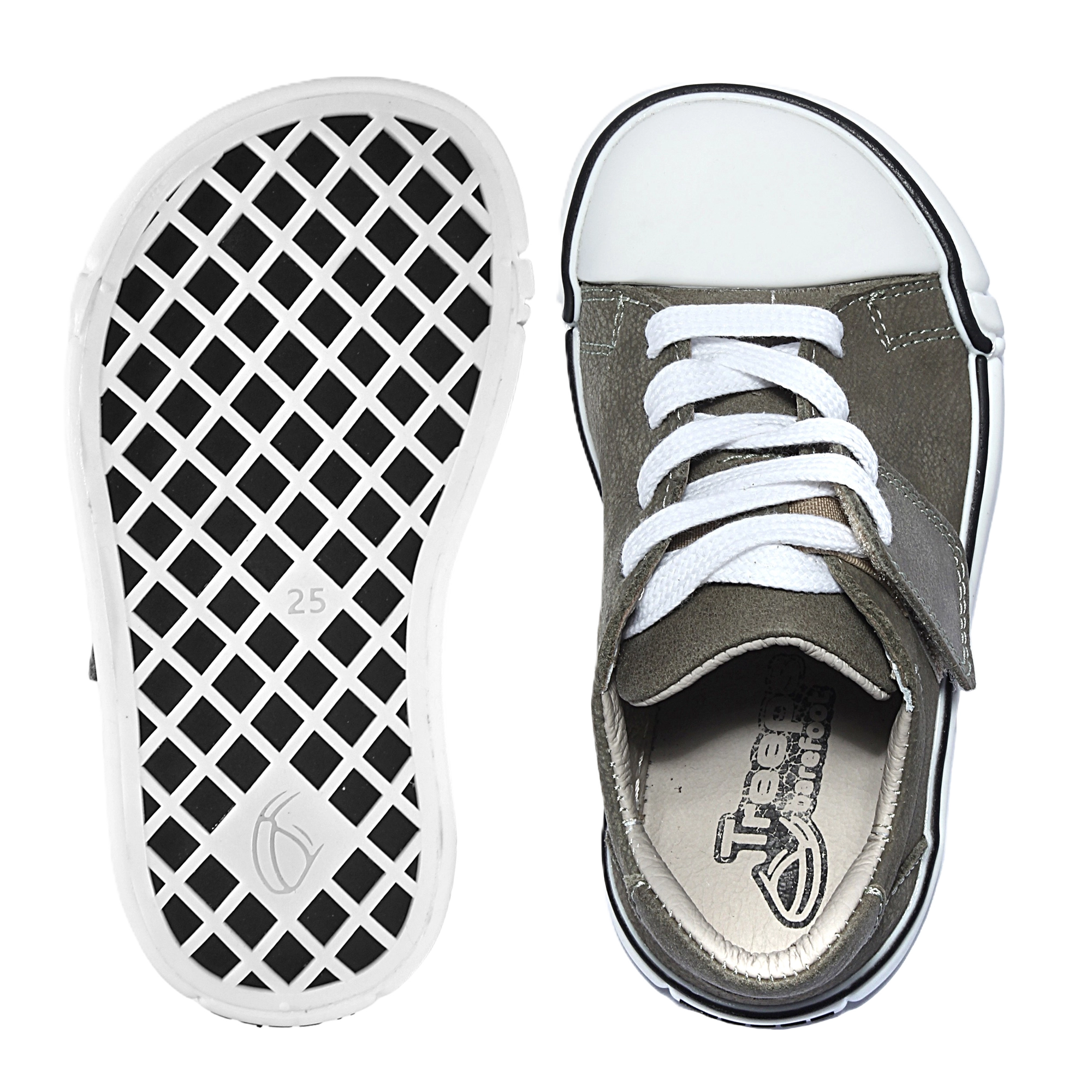 Skórzane trampki treeps low typu barefoot light green 5