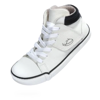 Skórzane trampki treeps high typu barefoot białe 4