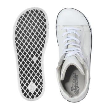 Białe skórzane trampki treeps high typu barefoot 5